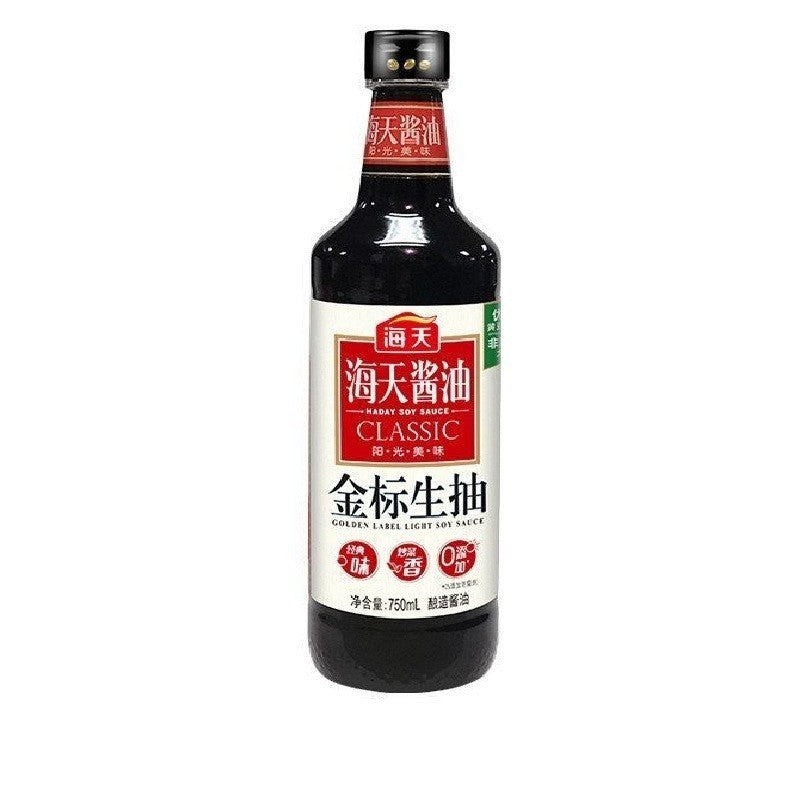 [新货亏本冲销量] 海天 金标生抽 家用商用一级酱油 厨房调味品 Haday Golden Label Superior Light Soy Sauce Kicap Cair Soya Sos (750ml)