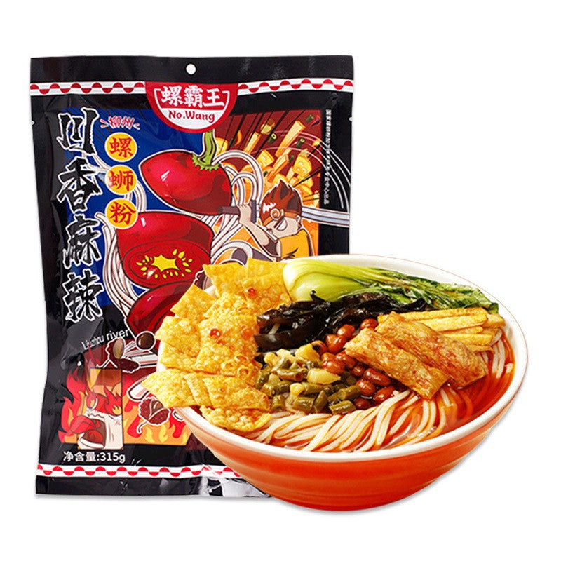 [新货亏本冲销量] 螺霸王 柳州螺蛳粉 原味内含鹌鹑蛋 川香麻辣味 酸香番茄味 螺丝粉 River Snail Rice Noodles Hot & Sour Noodles (330g)