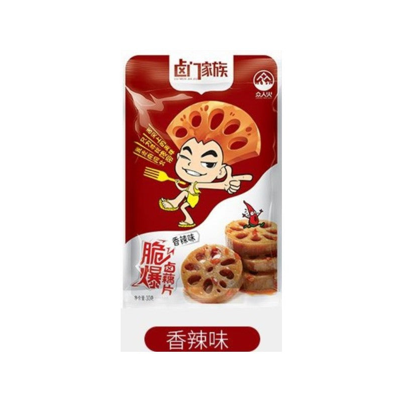 [新货亏本冲销量] 卤门家族 脆爆卤藕片 大刀藕片麻酱 香辣脆藕片 口水娃莲藕 香卤味莲藕 黑鸭味莲藕 LuMenJiaZu Lotus Root Slice (26g)