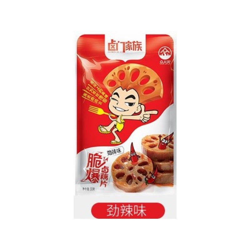 [新货亏本冲销量] 卤门家族 脆爆卤藕片 大刀藕片麻酱 香辣脆藕片 口水娃莲藕 香卤味莲藕 黑鸭味莲藕 LuMenJiaZu Lotus Root Slice (26g)