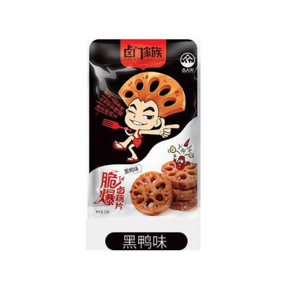 [新货亏本冲销量] 卤门家族 脆爆卤藕片 大刀藕片麻酱 香辣脆藕片 口水娃莲藕 香卤味莲藕 黑鸭味莲藕 LuMenJiaZu Lotus Root Slice (26g)