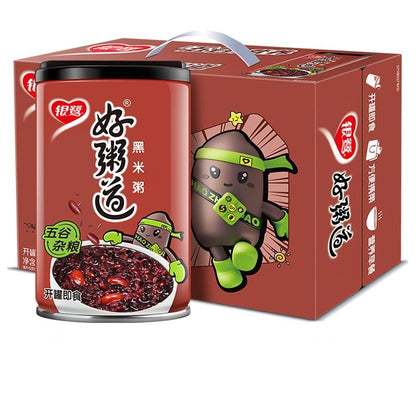 [新货亏本冲销量] 银鹭好粥道 八宝粥 营养早餐 五谷杂粮 紫薯紫米粥 黑米粥 薏仁红豆粥 椰奶燕麦粥 莲子玉米粥 桂圆莲子 娃哈哈八宝粥 桂圆莲子八宝粥 YinLu Sweet Congees (280g)