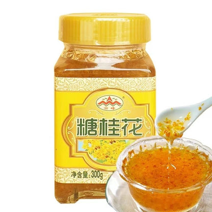[新货亏本冲销量] 云峰 糖桂花 糖玫瑰 山药桂花酱 玫瑰酱 天然果酱 无添加剂 北渔娘 糖桂花酱 桂花蜜酱 YunFeng Osmanthus Rose Jam (300g)