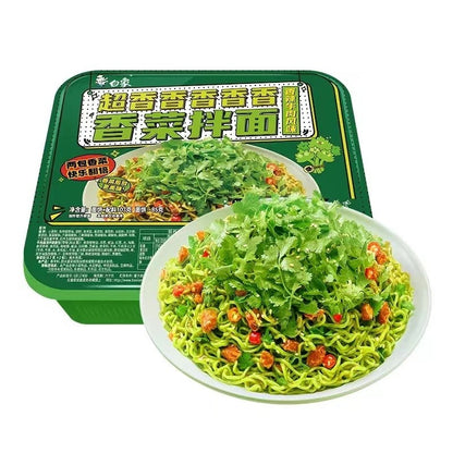 [新货亏本冲销量] 白象 香菜面 辣牛肉汤底 香菜拌面 折耳根拌面 BaiXiang Parsley Noodles (115g)