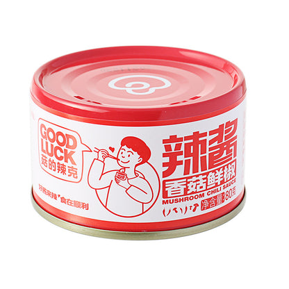 [新货亏本冲销量] 菇的辣克 香菇鲜椒辣酱 拌饭拌面酱 爆炒香菇辣酱 Good Luck Spicy Mushroom Chilli Sauce Pepper Sauce (80g)