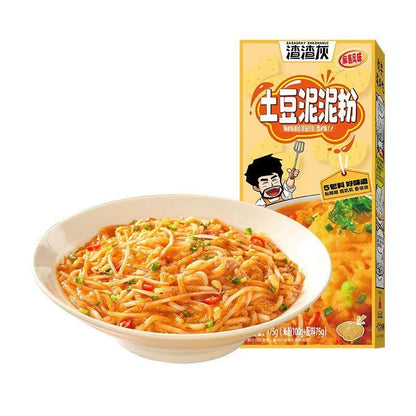 [新货亏本冲销量] 渣渣灰 南昌拌粉 衡阳卤粉 土豆泥泥粉 麻酱米线 麻酱流汁宽粉 葱油酸豆角拌粉 麻辣小龙虾味拌粉 干香肉臊拌粉 江西米粉 ZhaZhaHui Instant Dry Noodles (195g)