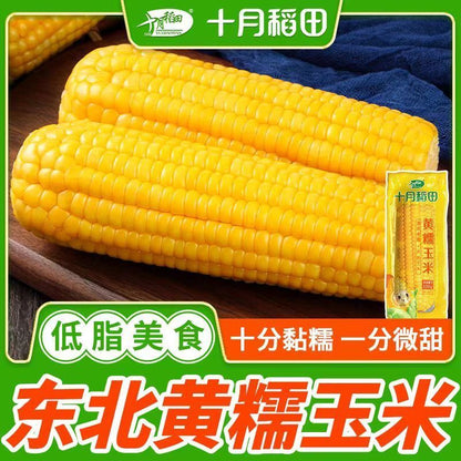 [新货亏本冲销量]  无外包装印刷 十月稻田 黑糯玉米 花糯玉米 白糯玉米 黄糯玉米 东北特产 低脂软糯 含花青素 真空玉米 ShiYueDaoTian Black Glutinous Corn (1s)