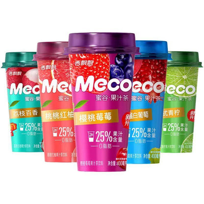 [新货亏本冲销量] 香飘飘 Meco 蜜谷果汁茶 泰式青柠 芒果芭乐 0脂肪饮料 桃桃红柚 樱桃莓莓 红石榴白葡萄 荔枝百香果 XiangPiaoPiao Meco Juice Tea (400ml)