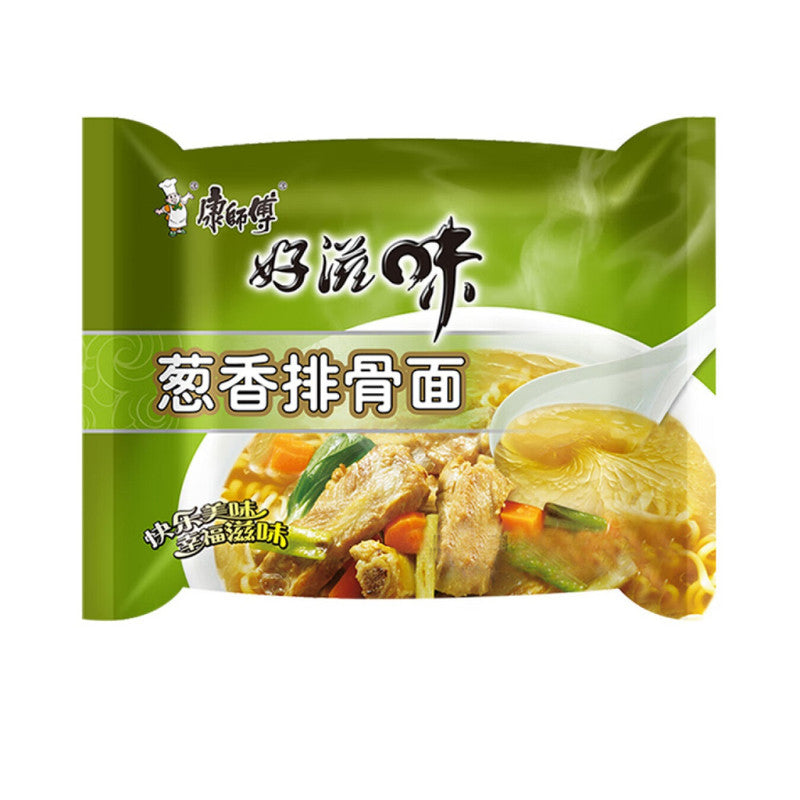 [新货亏本冲销量] 康师傅 好滋味 红烧牛肉面 酸菜牛肉面 香辣牛肉面 葱香排骨面 康师傅袋装方便面 劲爽乐拉面 劲爽拉面 KangShiFu Braised Beef Instant Noodle (80g)