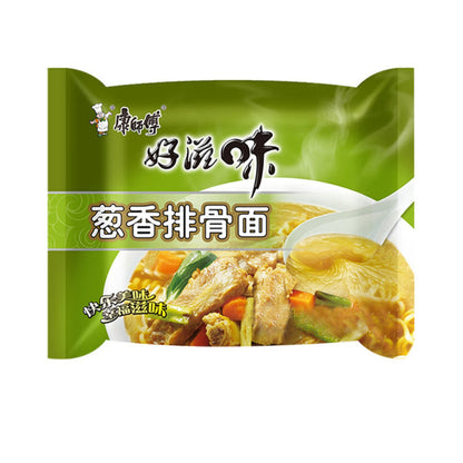 [新货亏本冲销量] 康师傅 好滋味 红烧牛肉面 酸菜牛肉面 香辣牛肉面 葱香排骨面 康师傅袋装方便面 劲爽乐拉面 劲爽拉面 KangShiFu Braised Beef Instant Noodle (80g)