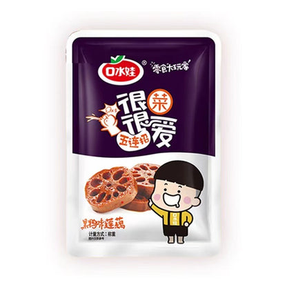 [新货亏本冲销量] 卤门家族 脆爆卤藕片 大刀藕片麻酱 香辣脆藕片 口水娃莲藕 香卤味莲藕 黑鸭味莲藕 LuMenJiaZu Lotus Root Slice (26g)