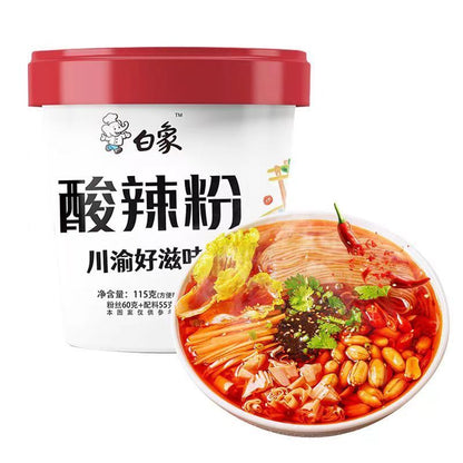 [新货亏本冲销量] 白象酸辣粉 卤蛋酸辣粉 Bai Xiang White Elephant Hot & Sour Noodles (60g)