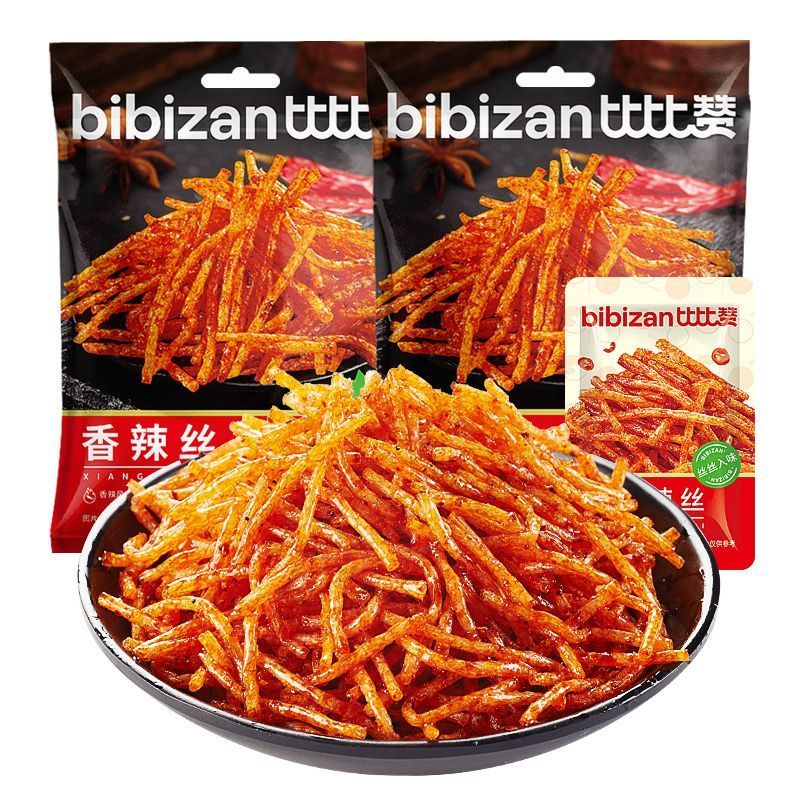 [新货亏本冲销量] 比比赞 香辣丝 网红辣条丝 香辣小零食 BiBiZan Spicy Snack (1s)