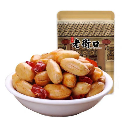 [新货亏本冲销量] 黄飞红 麻辣花生 酒鬼花生 山东花生 下酒小吃花生米 黄飞红香脆椒 黄飞鸿 老街口麻辣花生 咸蛋黄锅巴 HuangFeiHong Mala Spicy Peanuts (110g)