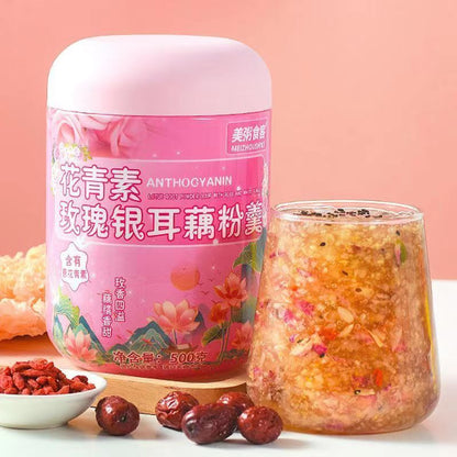 [新货亏本冲销量] 美粥食客 高纤魔芋代餐粉 花青素玫瑰银耳藕粉羹 薏米山药葛根粉 黑芝麻核桃黑豆粉 燕窝银耳豆浆粉 八珍粉 High Fiber Konjac Black Sesame Walnut Subsitute (500g)