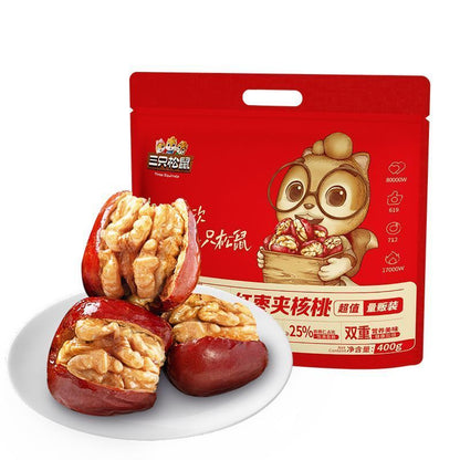 [新货亏本冲销量] 三只松鼠 红枣夹核桃 枣夹核桃仁 独立小包装 Three Squirrels Jujube with Walnut (1s)