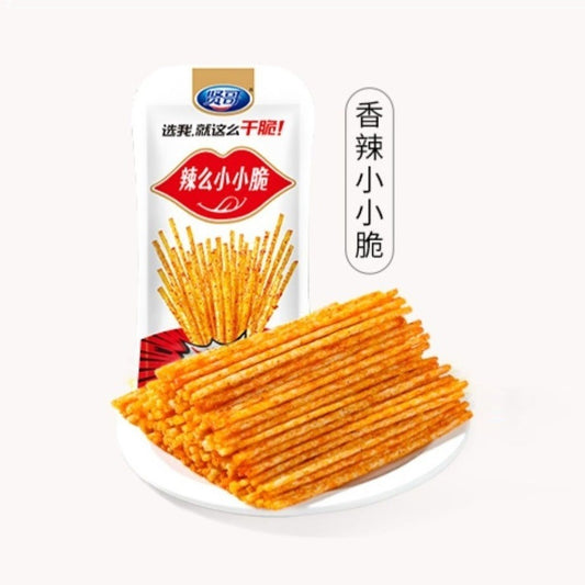 [新货亏本冲销量] 贤哥辣条脆 辣么片片脆 辣么小小脆 网红辣片辣棒 XianGe Spicy Stick Snacks (18g)
