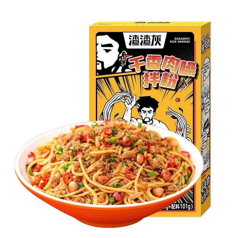 [新货亏本冲销量] 渣渣灰 南昌拌粉 衡阳卤粉 土豆泥泥粉 麻酱米线 麻酱流汁宽粉 葱油酸豆角拌粉 麻辣小龙虾味拌粉 干香肉臊拌粉 江西米粉 ZhaZhaHui Instant Dry Noodles (195g)