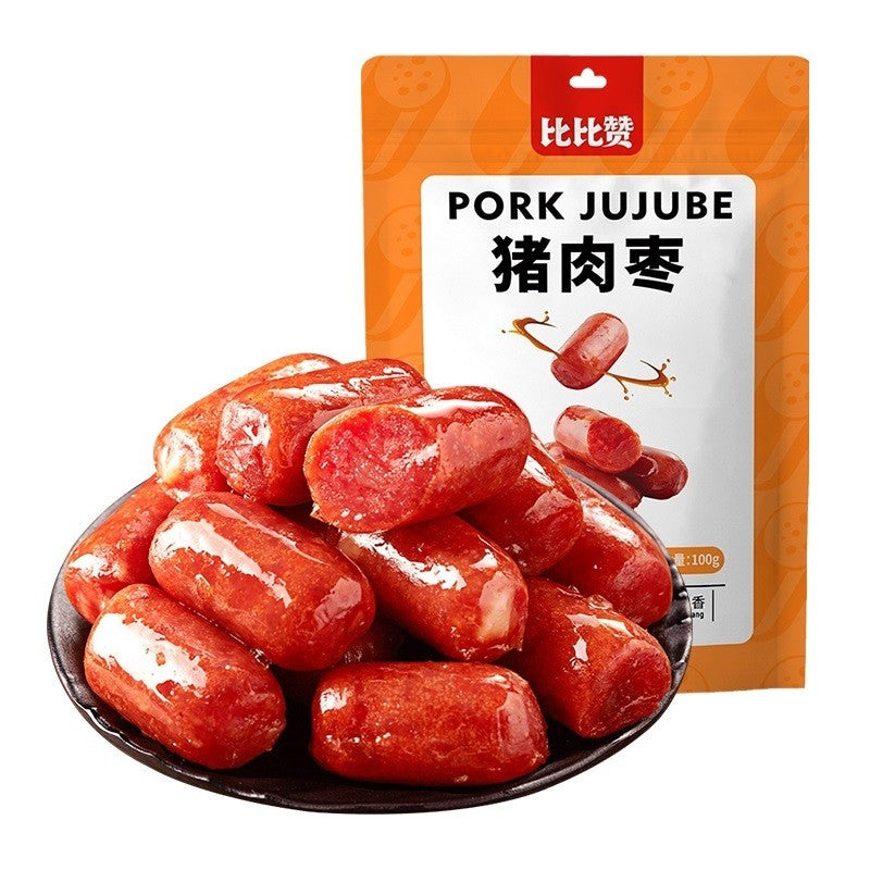 [新货亏本冲销量] 比比赞猪肉枣 迷你肉肠 猪肉烤肠 香肠热狗 黑椒小香肠 一口肠 火腿肠 即食休闲小吃 BiBiZan Pork Sausage (1s)