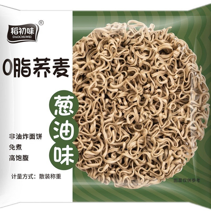 [新货亏本冲销量] 稻初味 冠湘丰 盖亚农场 免煮荞麦面 0脂肪减脂期主食 非油炸速食全麦粗粮代餐方便面 葱油味荞麦面 DaoChuWei Buckwheat Instant Soba Noodles (60g)