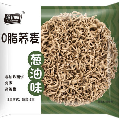 [新货亏本冲销量] 稻初味 冠湘丰 盖亚农场 免煮荞麦面 0脂肪减脂期主食 非油炸速食全麦粗粮代餐方便面 葱油味荞麦面 DaoChuWei Buckwheat Instant Soba Noodles (60g)