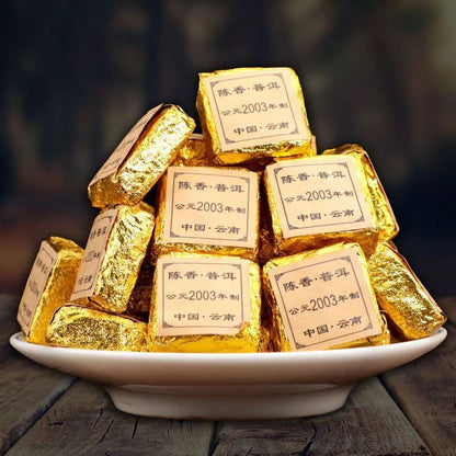 [新货亏本冲销量] 云南普洱茶 糯香普洱 小金砖小沱茶 陈年普洱 Pu'er Chinese Tea Small Block (1s)