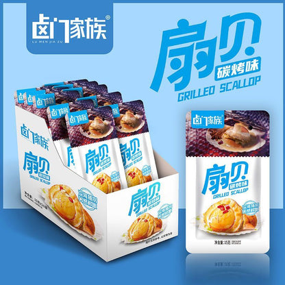 [新货亏本冲销量] 牛海哥 鲍鲜扇贝 香辣味 蒜蓉味 带子花甲 卤门家族花蛤 NiuHaiGe Spicy Scallops Snack (8g)