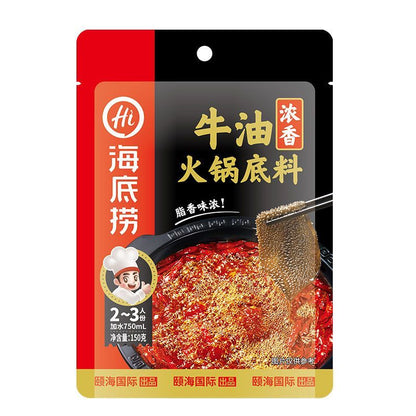 [新货亏本冲销量] 海底捞火锅底料 调味料 快手小厨 醇香牛油 浓香牛油 火锅汤底 番茄 野生菌汤 泰式冬阴功 水煮鱼 上汤酸菜鱼 金汤酸菜鱼 水煮鱼调味料 香辣味火锅 HaiDiLao Instant Hotpot Based (1s)
