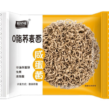 [新货亏本冲销量] 稻初味 冠湘丰 盖亚农场 免煮荞麦面 0脂肪减脂期主食 非油炸速食全麦粗粮代餐方便面 葱油味荞麦面 DaoChuWei Buckwheat Instant Soba Noodles (60g)