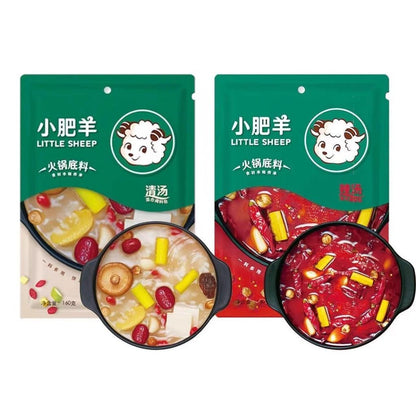 [新货亏本冲销量] 小肥羊火锅底料 混合液态汤底 清汤 番茄味 辣汤 香辣麻辣 Little Sheep Hotpot Based (160g)