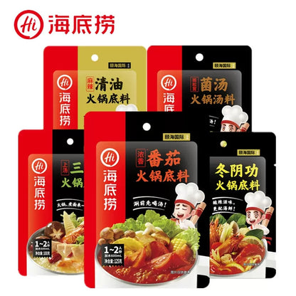 [新货亏本冲销量] 海底捞火锅底料 调味料 快手小厨 醇香牛油 浓香牛油 火锅汤底 番茄 野生菌汤 泰式冬阴功 水煮鱼 上汤酸菜鱼 金汤酸菜鱼 水煮鱼调味料 香辣味火锅 HaiDiLao Instant Hotpot Based (1s)