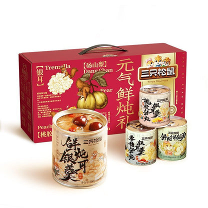 [新货亏本冲销量] 三只松鼠 元气鲜炖银耳羹 小吊梨 桃胶 零糖银耳羹 Three Squirrels Tremella Soup (200ml)