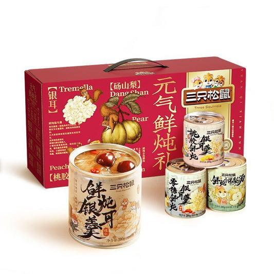 [新货亏本冲销量] 三只松鼠 元气鲜炖银耳羹 小吊梨 桃胶 零糖银耳羹 Three Squirrels Tremella Soup (200ml)
