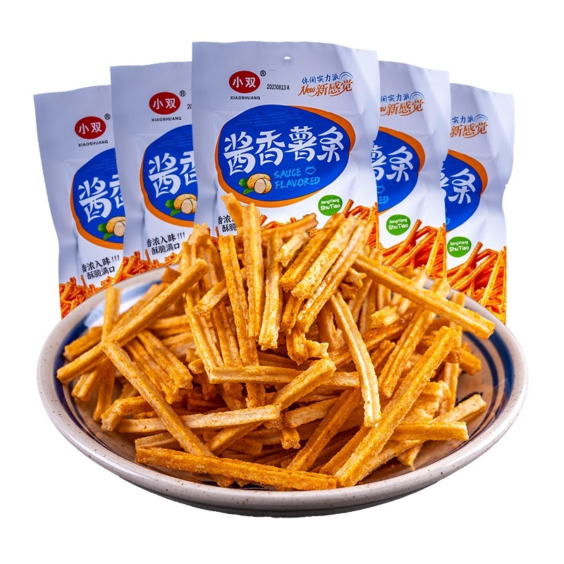 [新货亏本冲销量] 小双 排骨酥 烤甘薯 鸡肉卷 酱香牛排酥 海苔麻花 一根葱 八爪烧 酱香排骨酥 酱香薯条 酱香土豆卷 挖土豆 芝麻波波脆 天津麻花 休闲解馋小零食 XiaoShuang Snack Foods (1s)