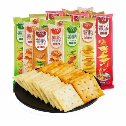[新货亏本冲销量] 洽洽 喀吱脆 非油炸薯片 饼干零食 咔吱脆 ChaCheer KaZhiCui Crackers (35g)