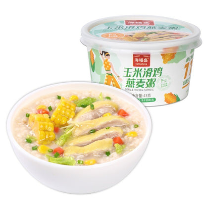 [新货亏本冲销量] 海福盛 燕麦粥 速食冻干粥 冲泡即食速食粥 排骨菌菇粥 精炖牛肉粥 家常海鲜粥 麦芯鸡粥 皮蛋瘦肉粥 香芋蔬菜粥 HaiFuSheng Instant Porridge Cup (40g)