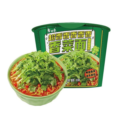 [新货亏本冲销量] 白象 香菜面 辣牛肉汤底 香菜拌面 折耳根拌面 BaiXiang Parsley Noodles (115g)