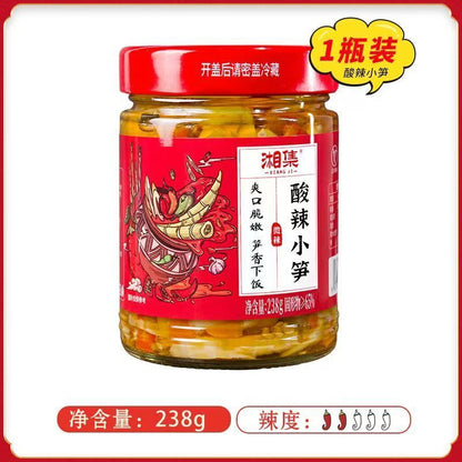 [新货亏本冲销量] 湘集彩椒酱 湘集1号 2号 3号 4号 5号 6号 7号 剁椒酱 辣椒酱 外婆菜 梅菜干 香辣萝卜条 蒜蓉剁椒酱 油辣椒 湖南特产 XiangJi Chopped Chili Sauce (258g)
