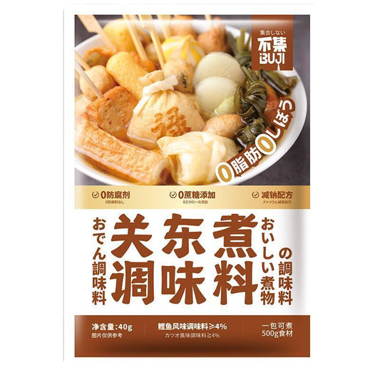 [新货亏本冲销量] 不集 加点滋味 日式关东煮调味料 低脂麻辣火锅底料 韩式泡菜汤调味料 番茄浓汤 0防腐剂 0脂肪 0蔗糖 0色素 0香精 BuJi Oden Seasoning (40g)