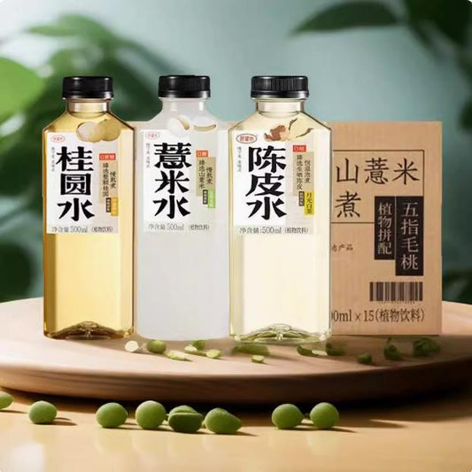 [新货亏本冲销量] 好望水 薏米水 陈皮水 五指毛桃桂圆水 青瓜薏米水 茉莉薏米水 柠檬薏米水 枸杞水 无糖饮料 HaoWangShui Barley Drinks (500ml)