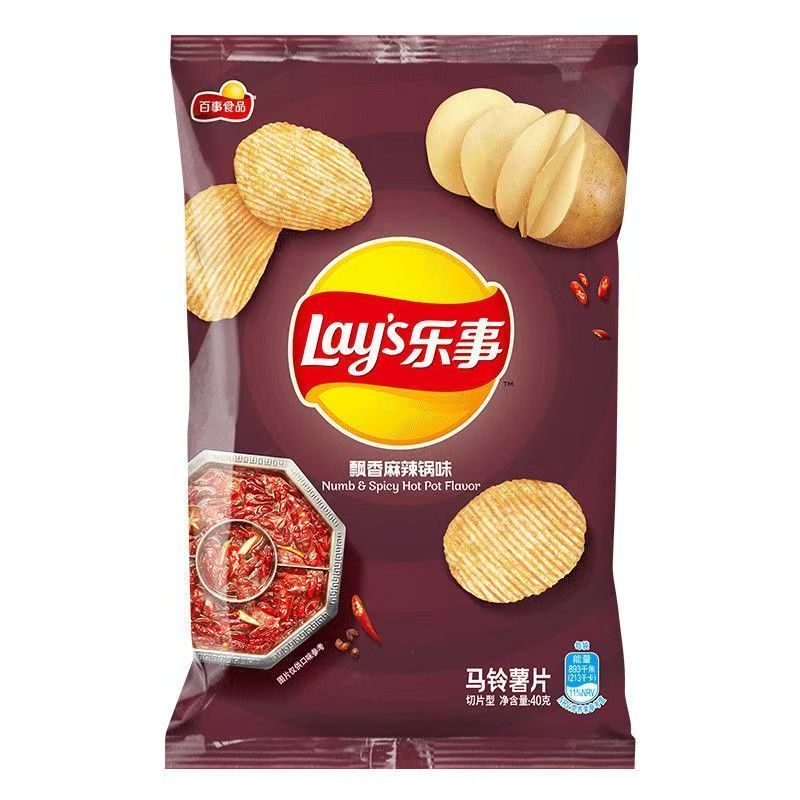 [新货亏本冲销量] 乐事薯片 乐事大波浪薯片 追剧必备休闲小乐事 袋装罐装薯片 乐事香芋片 Lay's Potato Chips (40g)