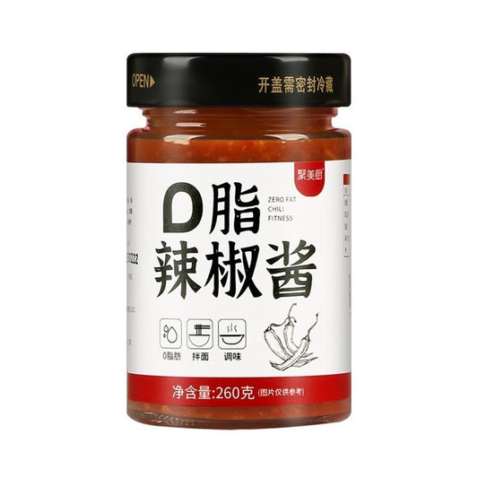 [新货亏本冲销量] 聚美厨 0脂酱料 0脂辣椒酱 0脂蒜蓉酱 下饭酱 拌面酱 JuMeiChu Fat-free Chili Garlic Sauces (260g)