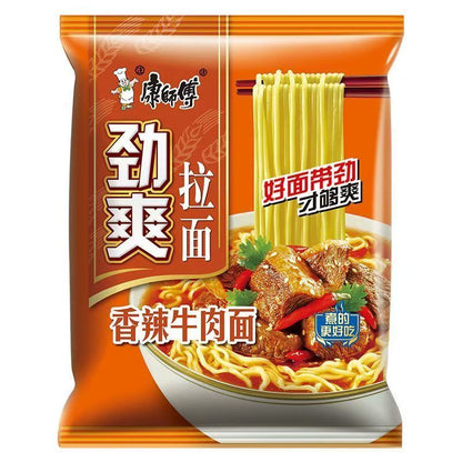 [新货亏本冲销量] 康师傅 好滋味 红烧牛肉面 酸菜牛肉面 香辣牛肉面 葱香排骨面 康师傅袋装方便面 劲爽乐拉面 劲爽拉面 KangShiFu Braised Beef Instant Noodle (80g)
