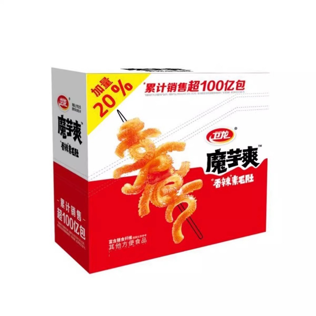 [新货亏本冲销量] 卫龙魔芋爽 网红素毛肚 香辣素毛肚 香辣味 麻辣味 酸辣味 爆辣味 麻酱味 亲嘴烧 盐津铺子大魔王 风吃海带 WeiLong Konjac Shuang MoYuShuang Spicy Snacks (20s)