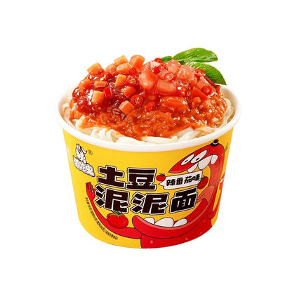 [新货亏本冲销量] 阿宽 爱吃鬼 土豆泥泥面 土豆泥拌面 土豆泥泥火鸡面 孜然麻辣味 坛坛酸菜味 浓香番茄味 鲜椒烧卤味 土豆泥泥粉 AKuan Mashed Potato Noodles (115g)