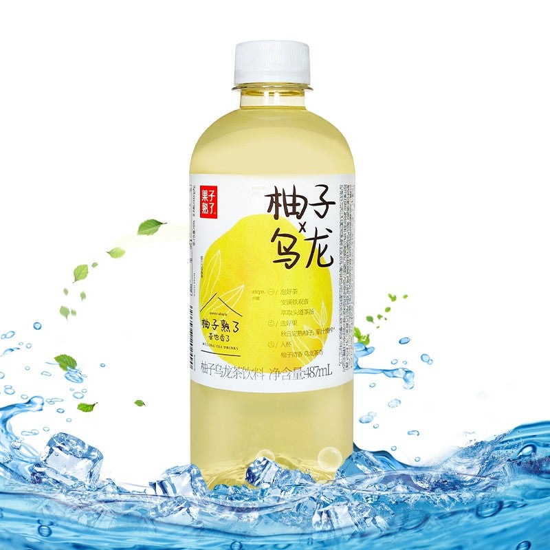 [新货亏本冲销量] 果子熟了 乌龙茶 茉莉茶 绿茶 芭乐 橙子 栀子 梅子 柚子 夏黑葡萄 GuoZiShuLe Oolong Jasmine Green Tea (487ml)