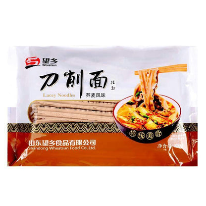 [新货亏本冲销量] 望乡刀削面 荞麦刀削面 黑麦荞麦刀削面 山药刀削面 挂面 低脂低钠低盐 Wheatsun Lacey Noodles (500g)