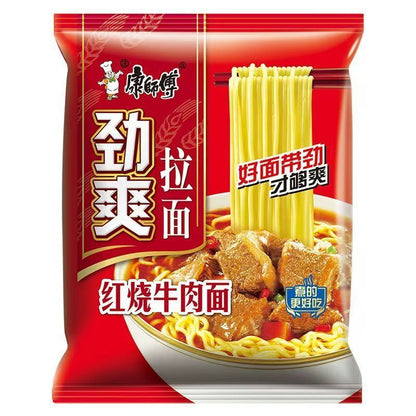[新货亏本冲销量] 康师傅 好滋味 红烧牛肉面 酸菜牛肉面 香辣牛肉面 葱香排骨面 康师傅袋装方便面 劲爽乐拉面 劲爽拉面 KangShiFu Braised Beef Instant Noodle (80g)