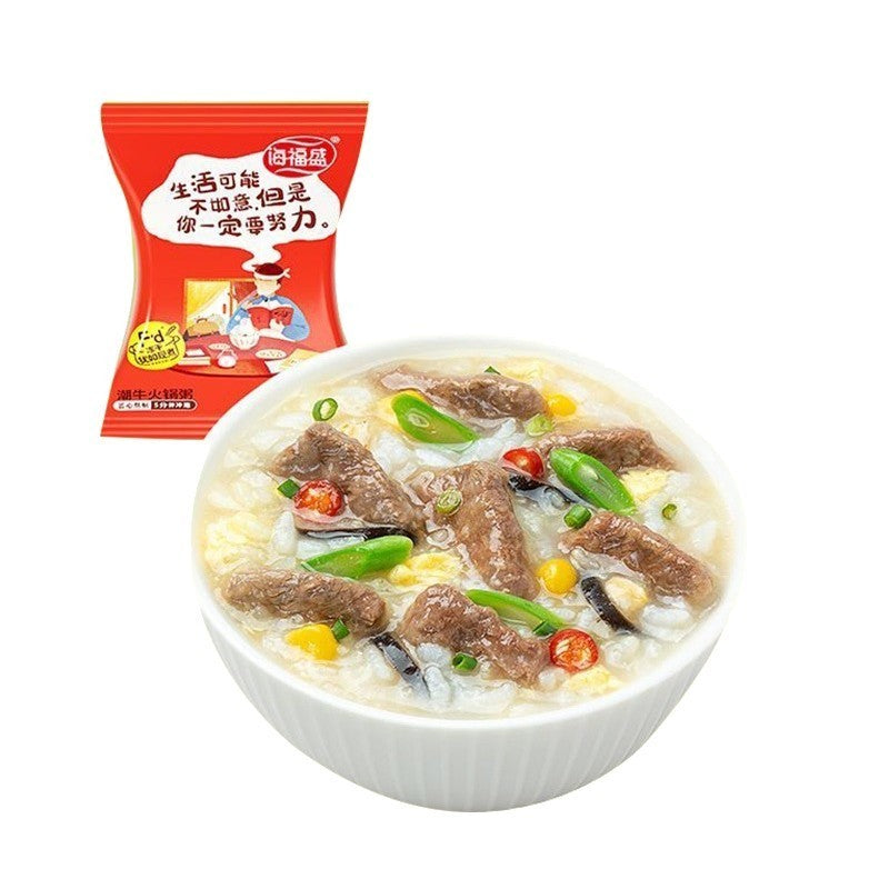 [新货亏本冲销量] 海福盛 燕麦粥 速食冻干粥 冲泡即食速食粥 潮牛火锅粥 生滚鸡煌粥 排骨菌菇粥 皮蛋瘦肉粥 HaiFuSheng Instant Porridge (40g)
