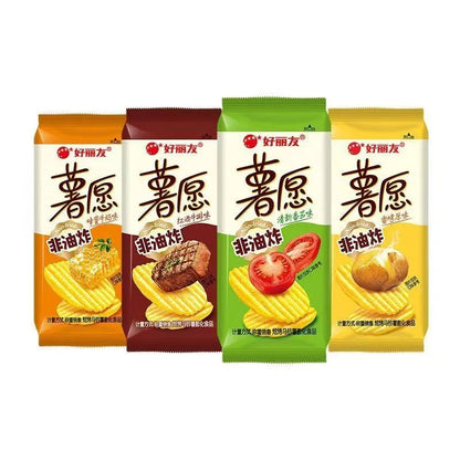 [新货亏本冲销量] 好丽友 薯愿 非油炸薯片 香考原味 蜂蜜牛奶味 红酒牛排味 韩国泡菜味 Orion HaoLiYou Non-Fried Potato Chips (36g)